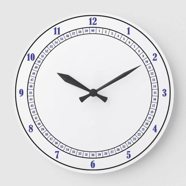 Grande Horloge Ronde cadran bleu (Recto)