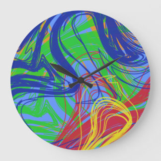 Grande Horloge Ronde Cadran coloré