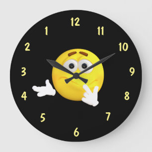 Grande Horloge Ronde Cadran confus d'inverse de visage