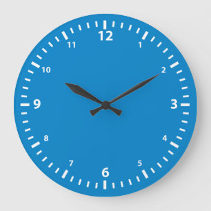 Grande Horloge Ronde Cadran de l'horloge avec chiffres blancs sur fond