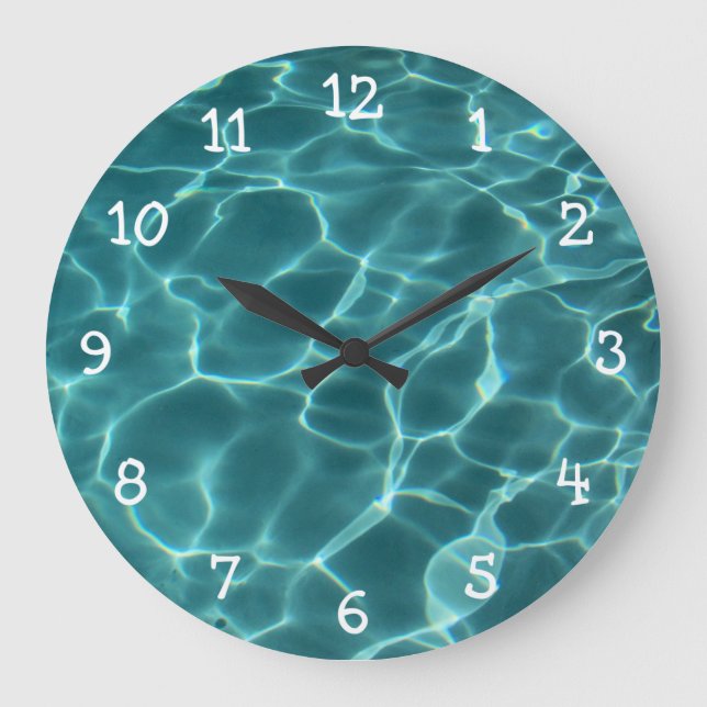 Grande Horloge Ronde Cadran de l'horloge avec des nombres blancs Photo (Recto)