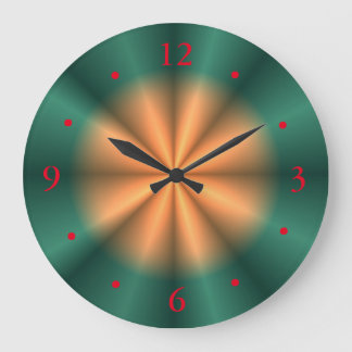 Grande Horloge Ronde Cadran de l'horloge murale de conception de vert j