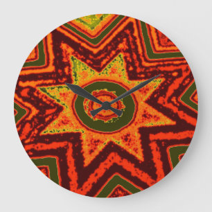 Grande Horloge Ronde Cadran mural 'Starburst of Love'