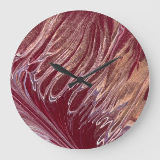 Grande Horloge Ronde Cadran rond de flamme abstrait