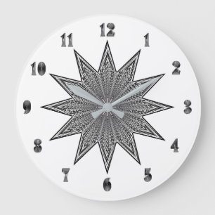 Grande Horloge Ronde cadran stellar pointinf design grand composite