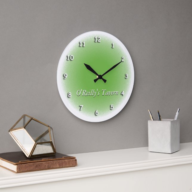 Grande Horloge Ronde Cadran - Vignette verte (Bureau)