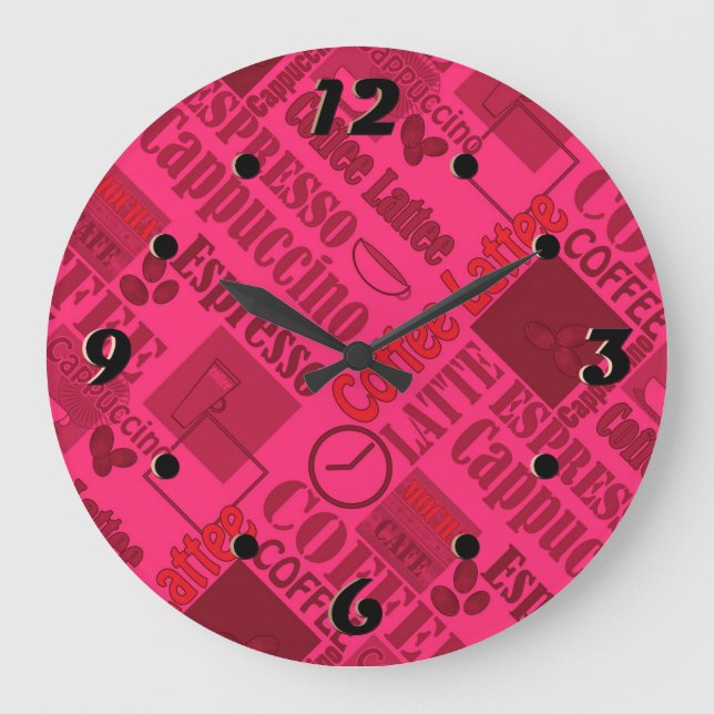 Grande Horloge Ronde Café aimant (Recto)