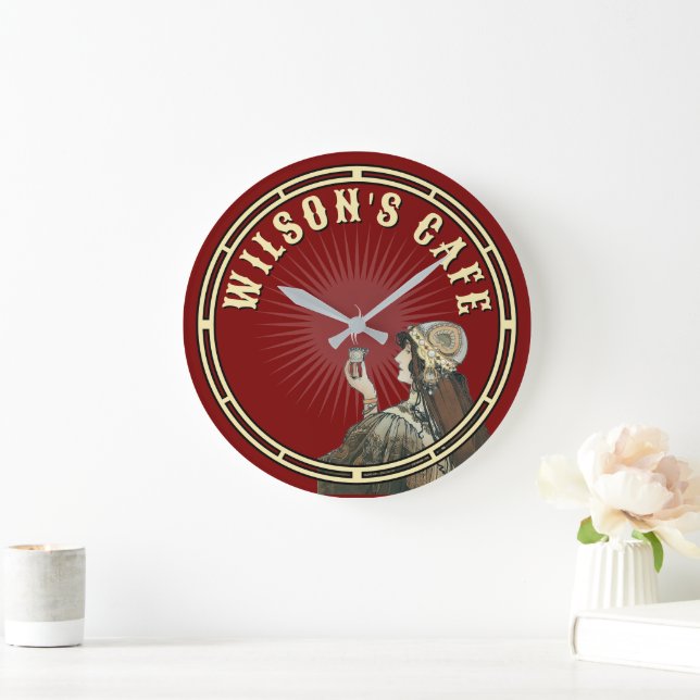 Grande Horloge Ronde Café Art nouveau de l'époque victorienne (Maison)