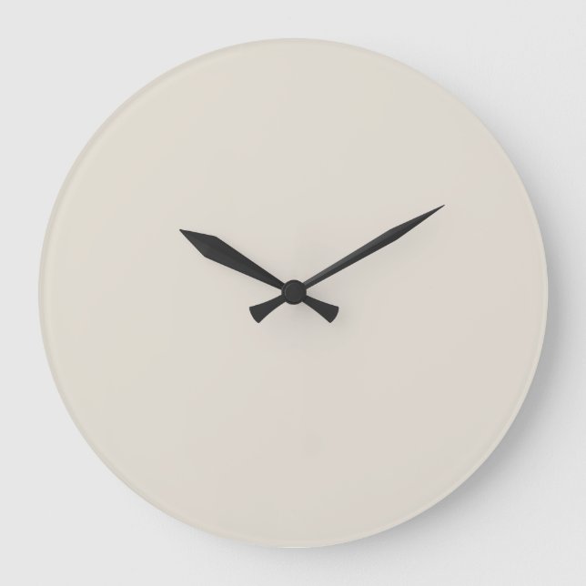 Grande Horloge Ronde Café Blanc Uni (Recto)
