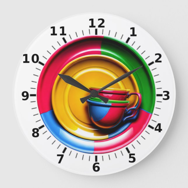 Grande Horloge Ronde Café coloré (Recto)