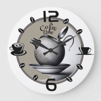 Grande Horloge Ronde Café gris