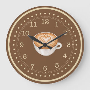 Grande Horloge Ronde Café Latte
