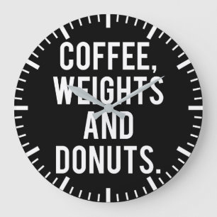 Grande Horloge Ronde Café, Poids et Donuts - Gymnase romantique