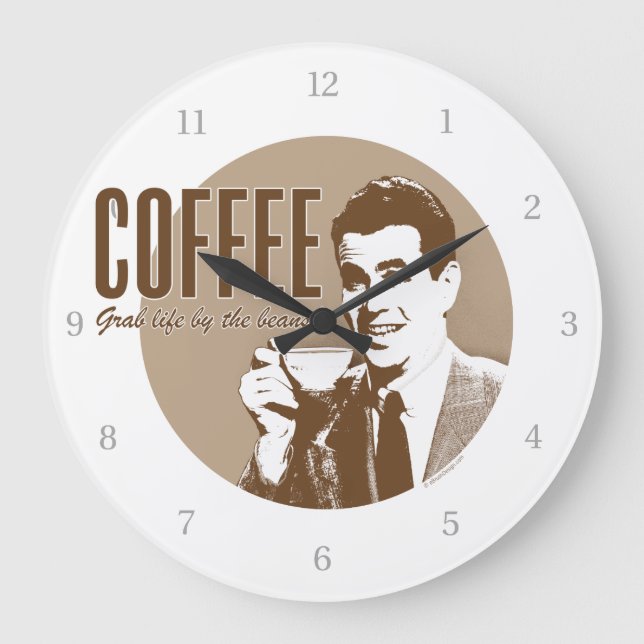 Grande Horloge Ronde Café rétro (Recto)