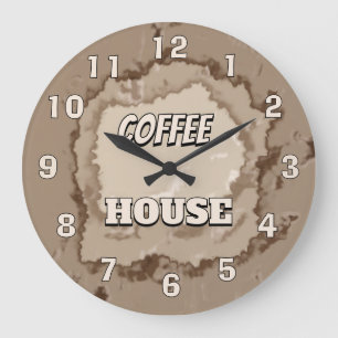 Grande Horloge Ronde Café Rustique