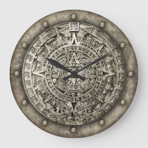 Grande Horloge Ronde Calendrier Aztec