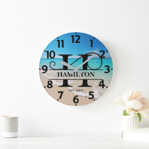Grande Horloge Ronde Calme H Monogramme en bord de mer