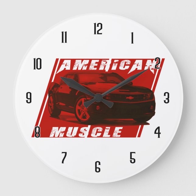 Grande Horloge Ronde Camaro voit rouge (Recto)