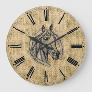 Grande Horloge Ronde Camion de cheval vintage