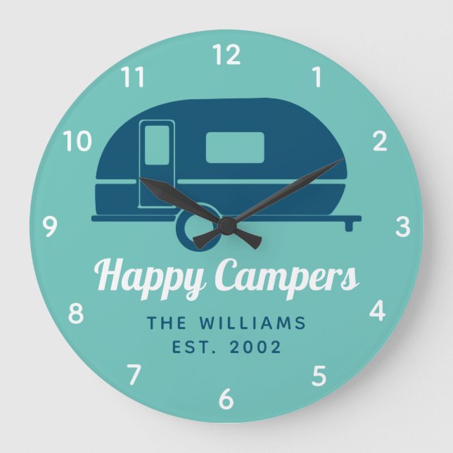 Grande Horloge Ronde Camping Teal Navy (Recto)