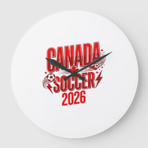 Grande Horloge Ronde Canada Soccer 2026 Soccer Bold Typographie de pays