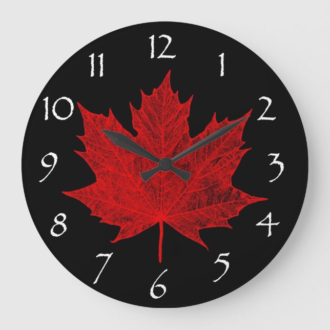Grande Horloge Ronde Canadian Red Maple Leaf (Recto)