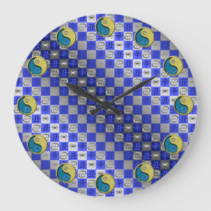 Grande Horloge Ronde Cancer & Bœuf de Métal