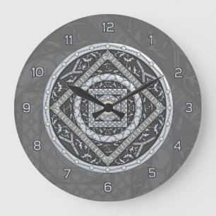 Grande Horloge Ronde Cancer Mandala Clock