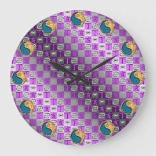 Grande Horloge Ronde Cancer & Sanglier de feu