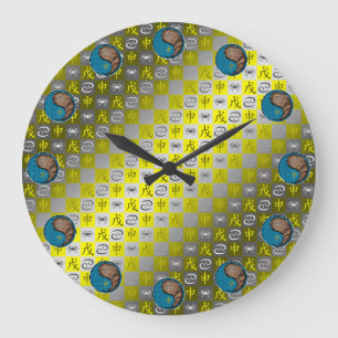 Grande Horloge Ronde Cancer & Singe Terre