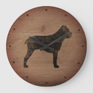 Grande Horloge Ronde Cane Corso Silhouette Rustique