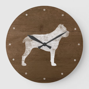 Grande Horloge Ronde Cane Corso Silhouette Rustique