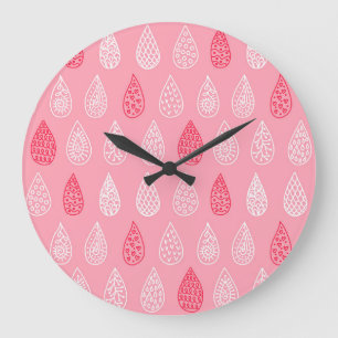 Grande Horloge Ronde Canicule : motif vintage