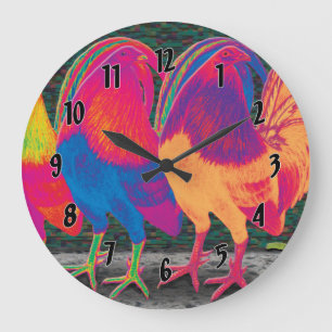 Grande Horloge Ronde Cantina Roosters