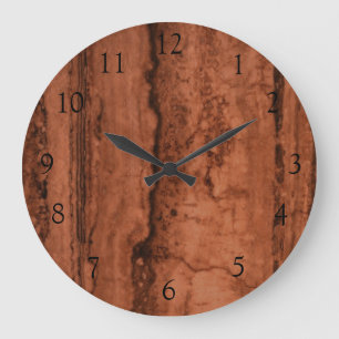 Grande Horloge Ronde Canyon en cuivre Granite, or ambre montagnes de Se