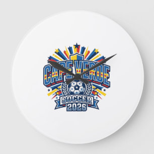 Grande Horloge Ronde Cape Verde Football 2026 Football Gras Country Typ