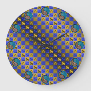 Grande Horloge Ronde Capricorne & Bœuf d'eau
