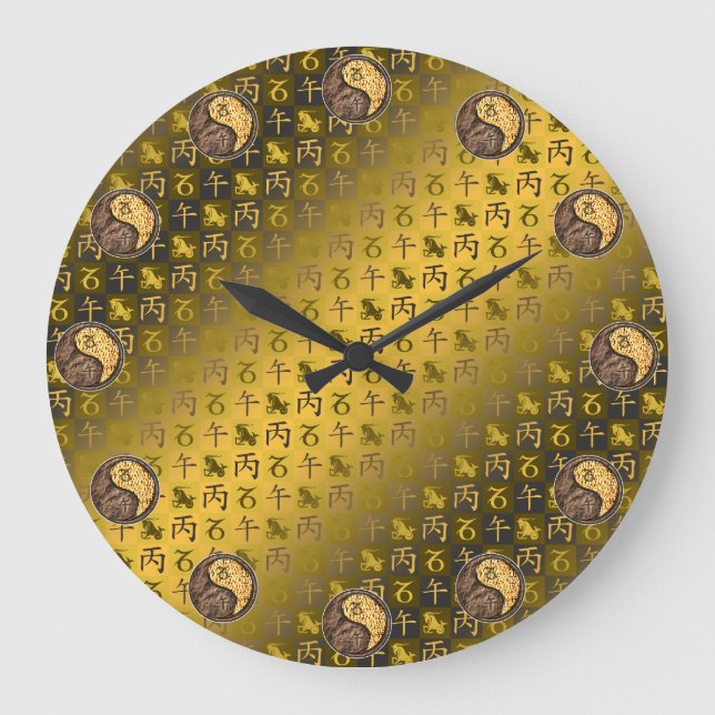 Grande Horloge Ronde Capricorne & Cheval de feu (Recto)
