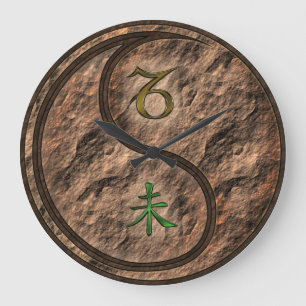Grande Horloge Ronde Capricorne & Chèvre de Terre