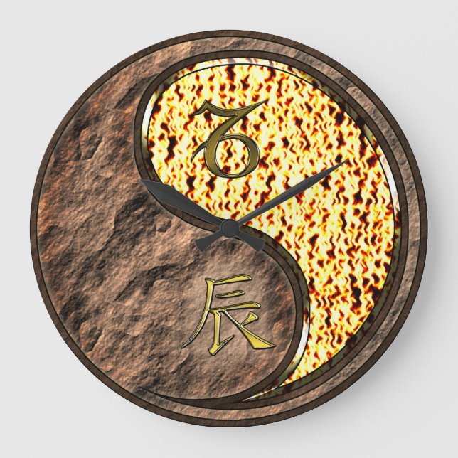 Grande Horloge Ronde Capricorne & Dragon de Feu (Recto)