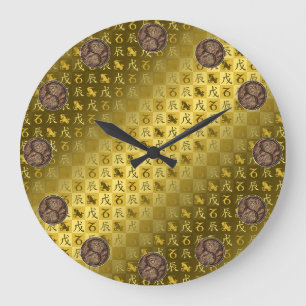 Grande Horloge Ronde Capricorne & Dragon de Terre