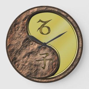Grande Horloge Ronde Capricorne & Rat de Métal