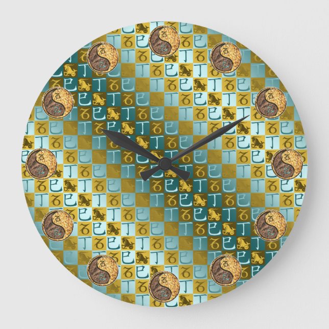 Grande Horloge Ronde Capricorne & Serpent de feu (Recto)