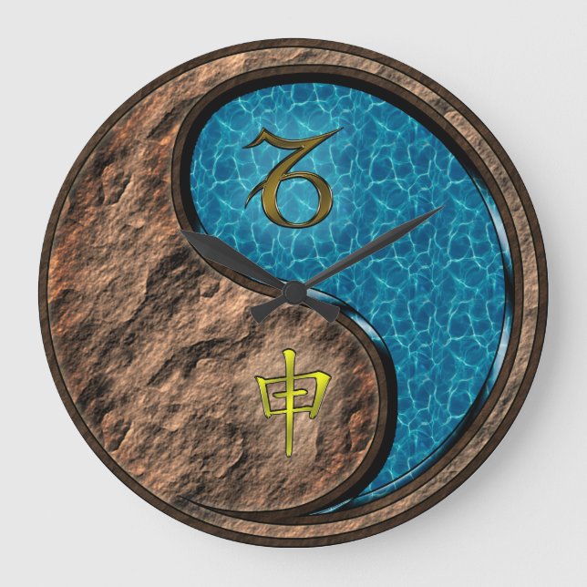 Grande Horloge Ronde Capricorne & Singe d'eau (Recto)