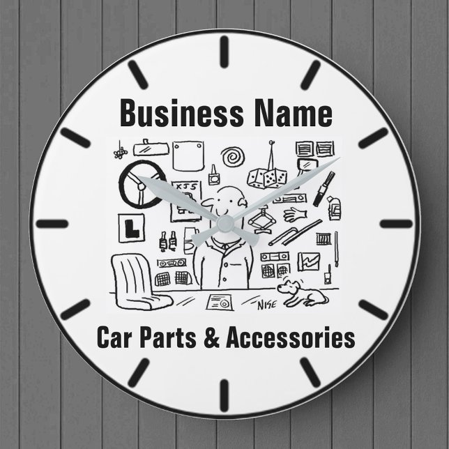 Grande Horloge Ronde Car Parts & Accessoires Cartoon (Créateur téléchargé)