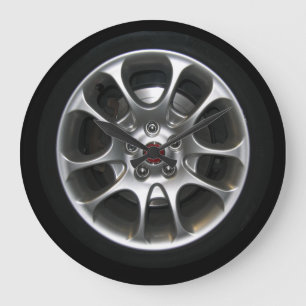 Grande Horloge Ronde Car Wheel hubcap clock
