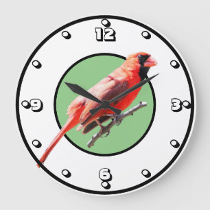 Grande Horloge Ronde Cardinal rouge
