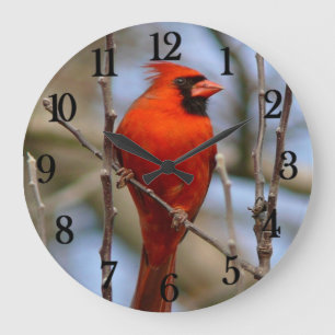 Grande Horloge Ronde Cardinal rouge