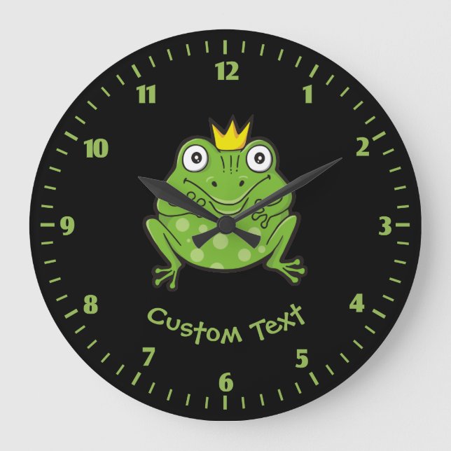 Grande Horloge Ronde Caricature de grenouille (Recto)