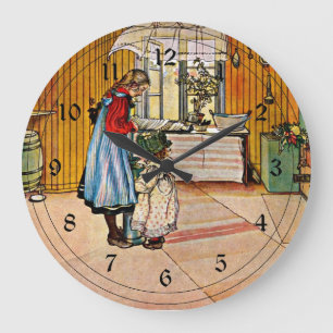 Grande Horloge Ronde Carl Larsson art : The Kitchen